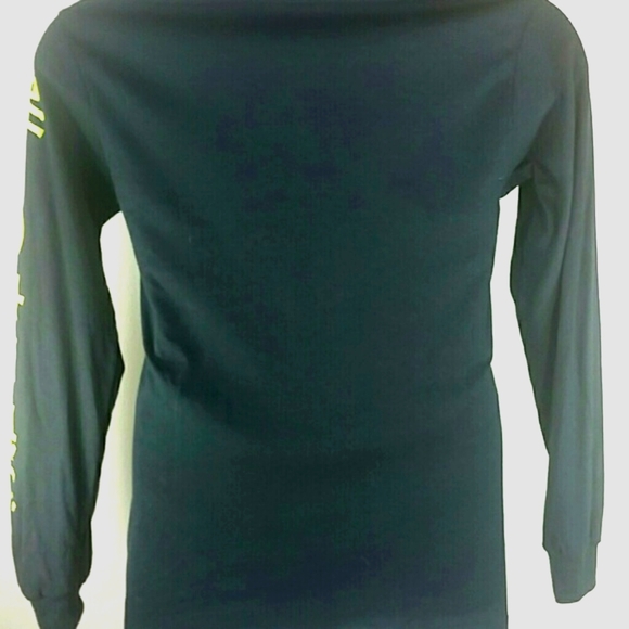 T-Shirt Los Angelos graphic print long sleeve black good vibes kanji - Picture 4 of 4